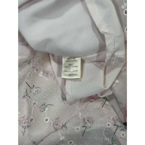 Thirty Thirty Babydoll Mini Dress Women Medium Pink Roses Flowers - Picture 6 of 9